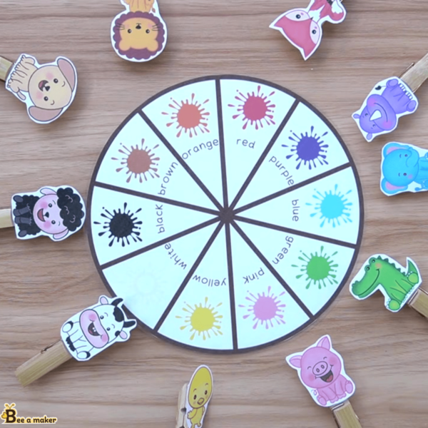 Animals Color Wheel Matching Game 5