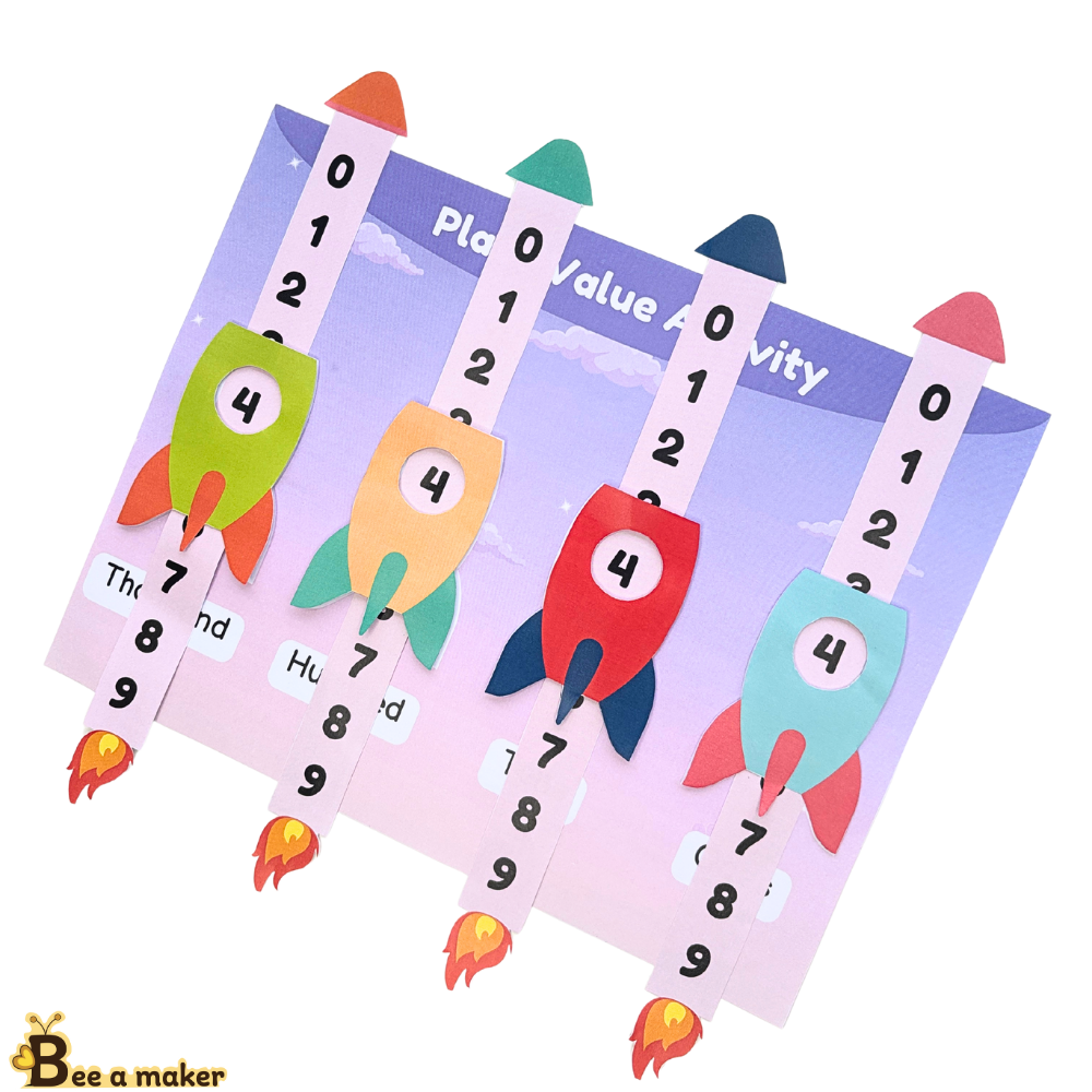 Place value activity math printable pdf - bee.a.maker